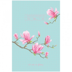 Записная книжка А5 80л  BG Spring bloom, матовая ламинация, блок в точку , арт. Зк5т80_лм 8361