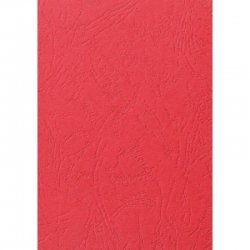 Обложка (перф.) картон под кожу красный 230г/м 100шт Lamirel Delta, LA-78686