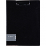 Папка-планшет с крышкой Berlingo Steel&Style A4, пластик, черный, арт.  PPf_93001