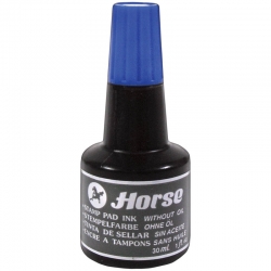 Краска штемпельная Horse синяя 30мл, арт. 30СС